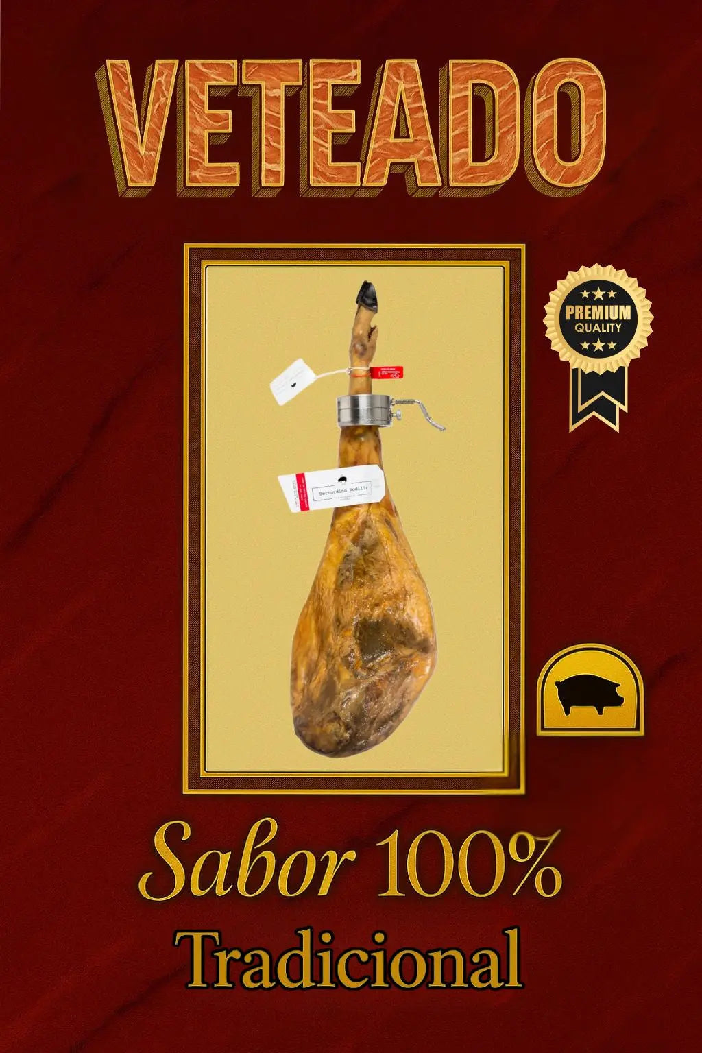 Jamón de Bellota Ibérico 50 % Raza Ibérica Bernadino Rodilla S.L.U