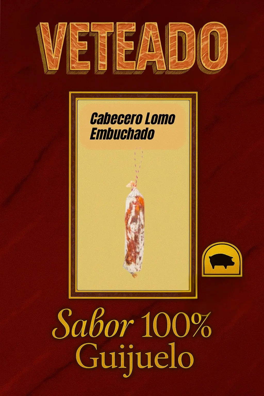 Cabecero de Lomo Embuchado Pinante 800g – Embutido tradicional de Guijuelo