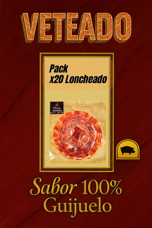Pack x20 sobres Jamón cebo 50% Ibérico Jamones Pinante