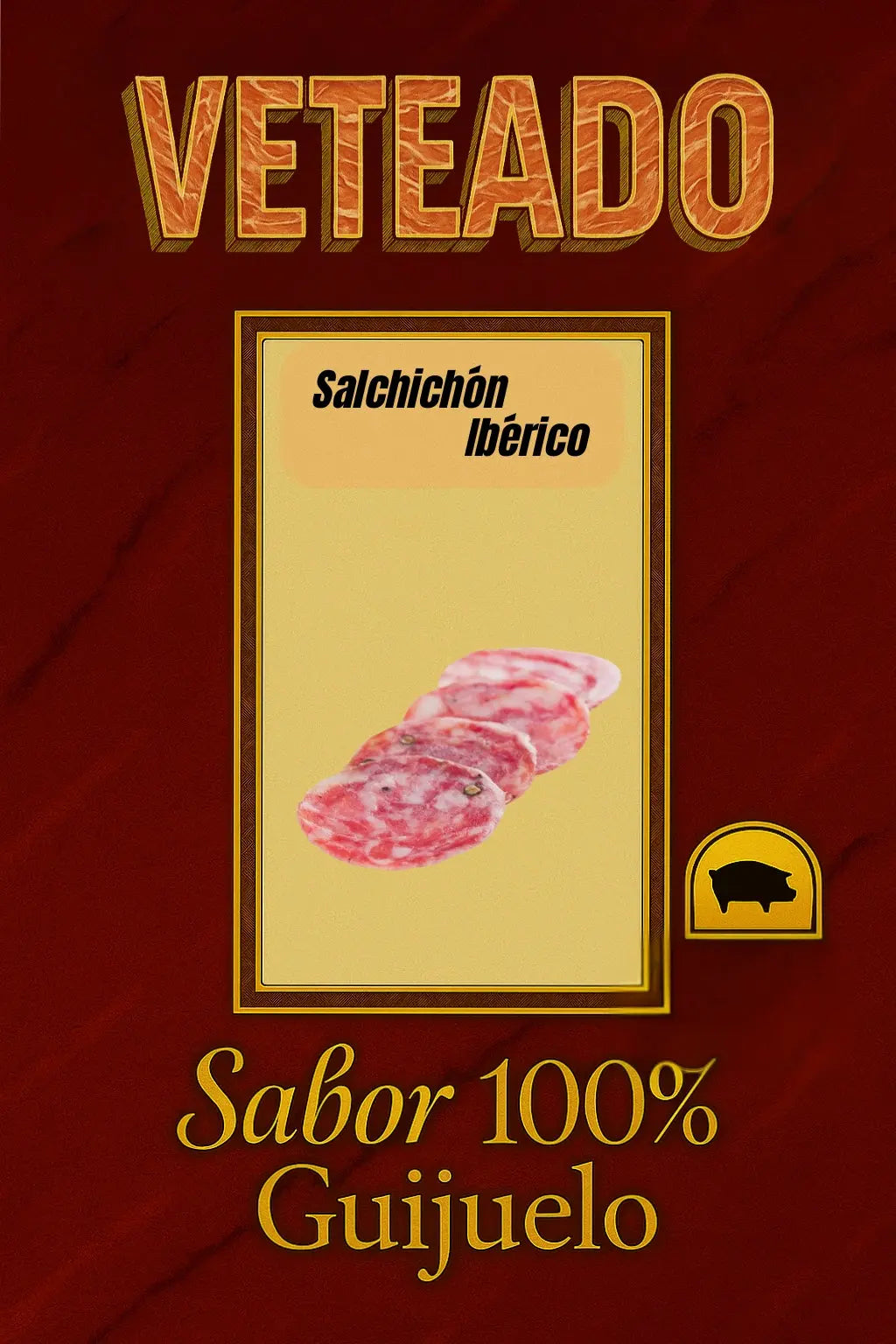 Salchichón Cular Ibérico - Embutidos de Jamones Pinante