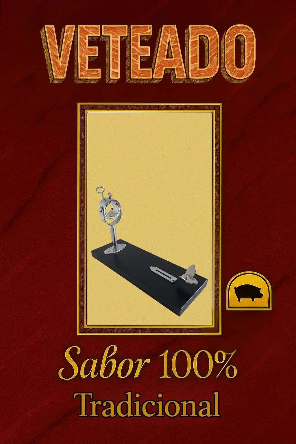 Jamonero Profesional Veteado – Color Negro Veteado