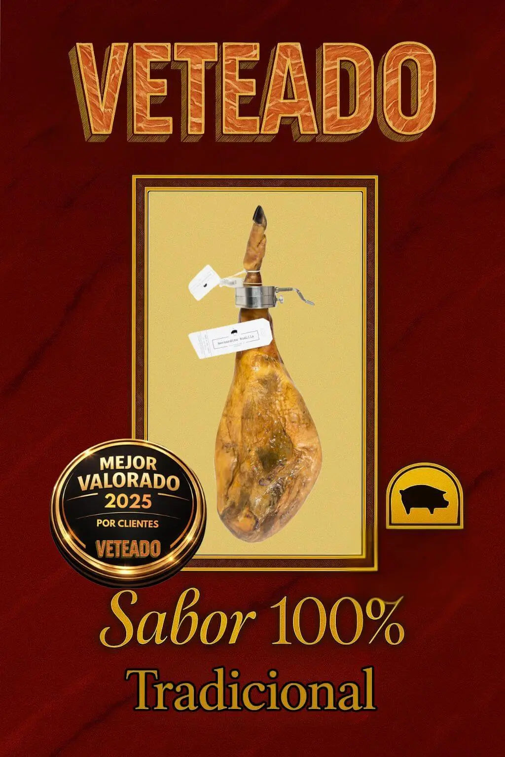 Jamón de Cebo Ibérico 50 % Raza Ibérica Bernadino Rodilla S.L.U