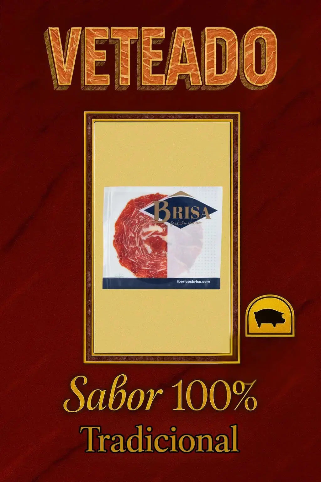 Pack x5 Loncheado de Jamón de Cebo de Campo Ibérico 50% Raza Ibérica – Cortado a Cuchillo Ibéricos Brisa