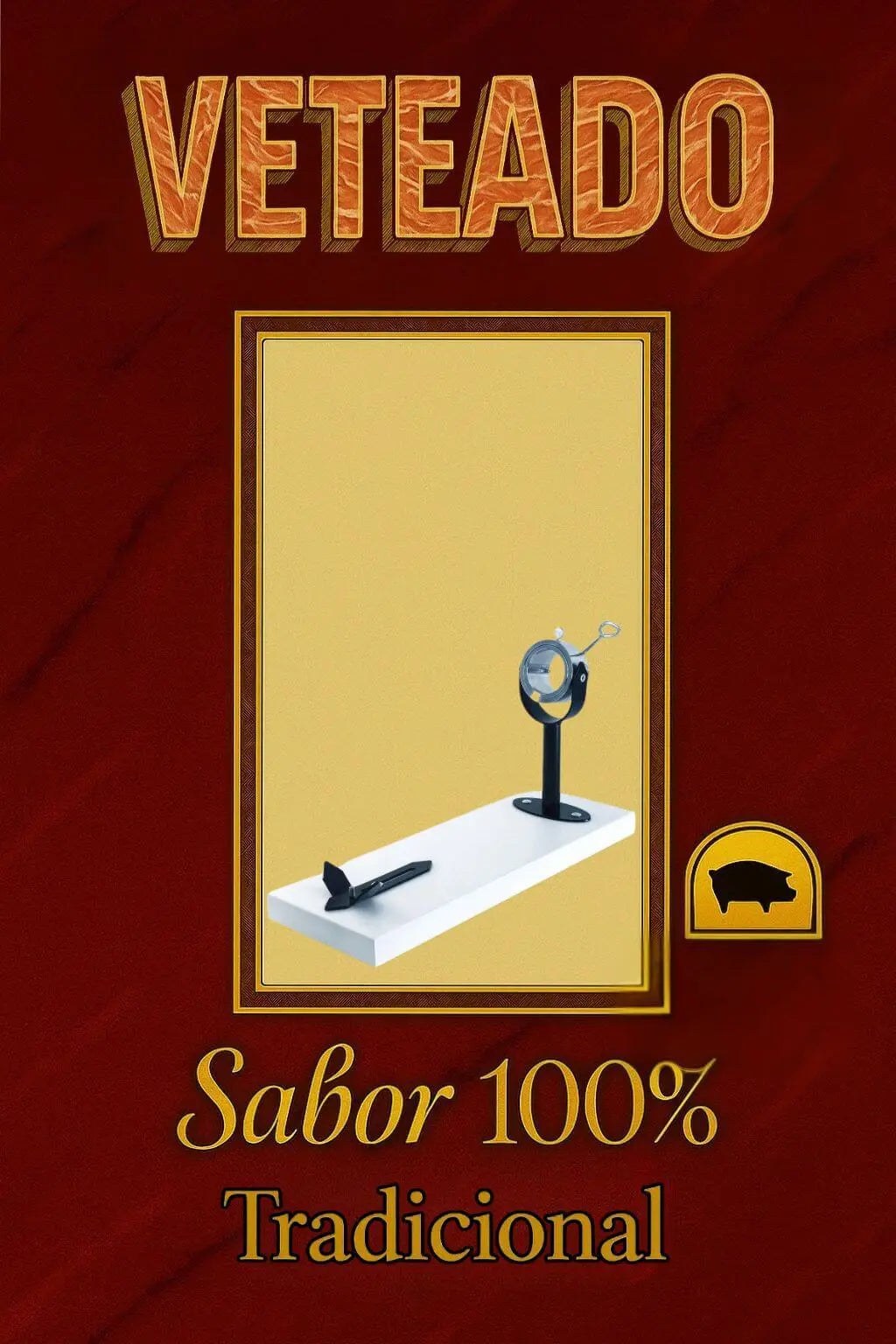 Jamonero Profesional Veteado – Color Blanco Veteado